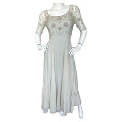 Malcolm Starr Vintage Evening Dress with Crystal Embellishments