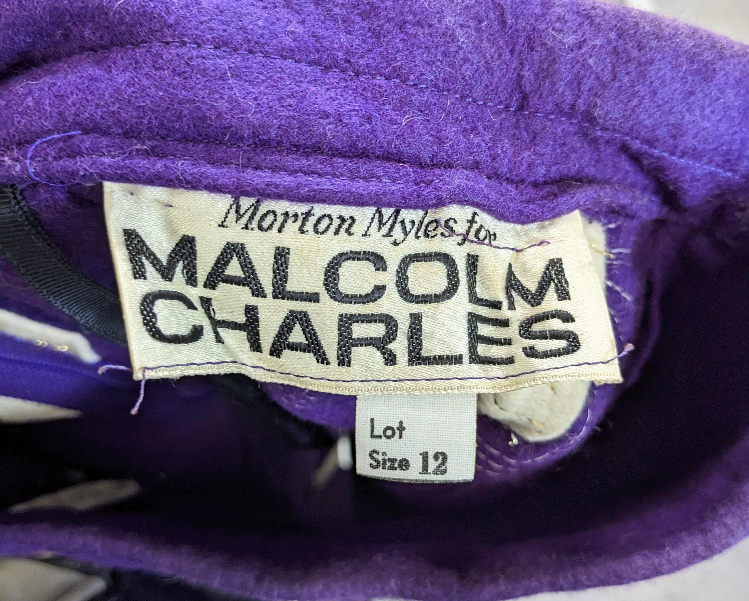 Malcolm Starr Wool Felt Applique Flare Skirt For Sale 5