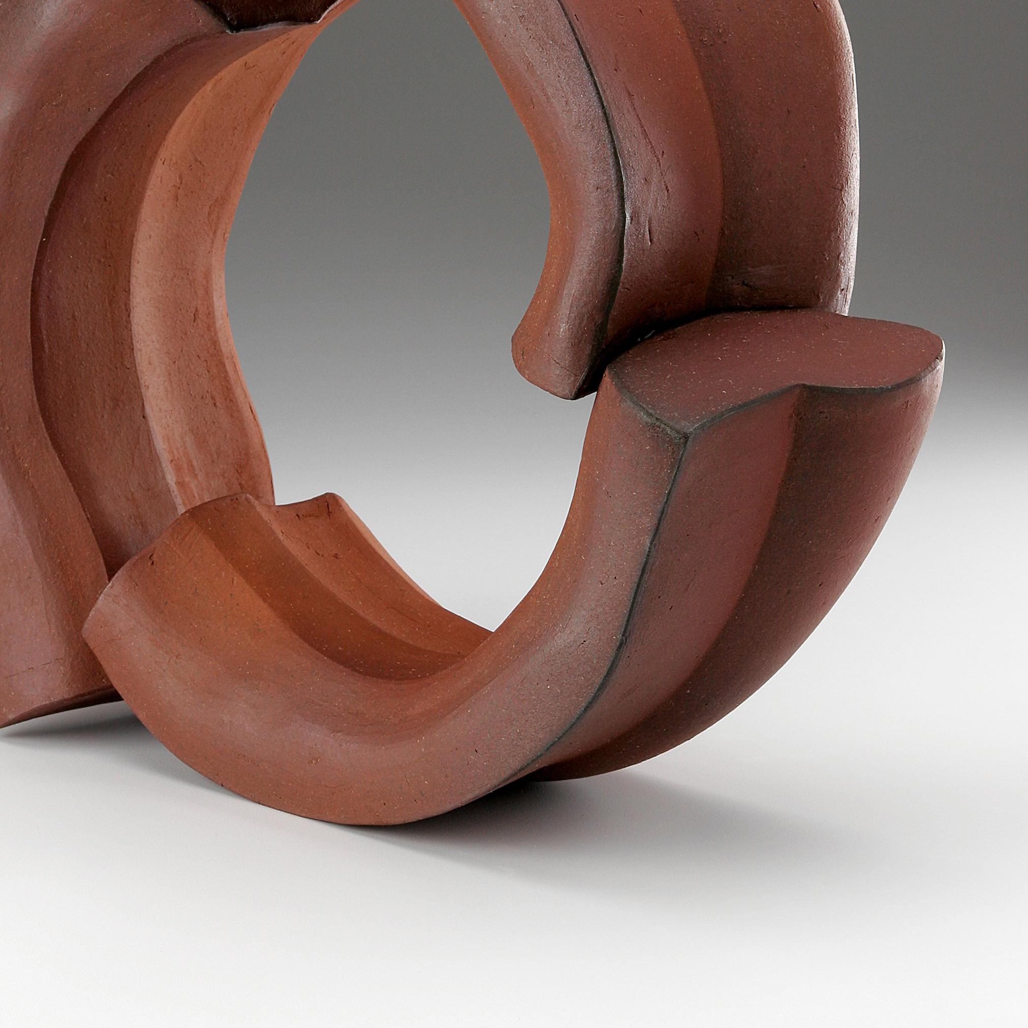 Three Part Ring - Gray Abstract Sculpture by Malcolm Wright