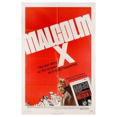 “Malcolm X” 1972 U.S. One Sheet Film Poster