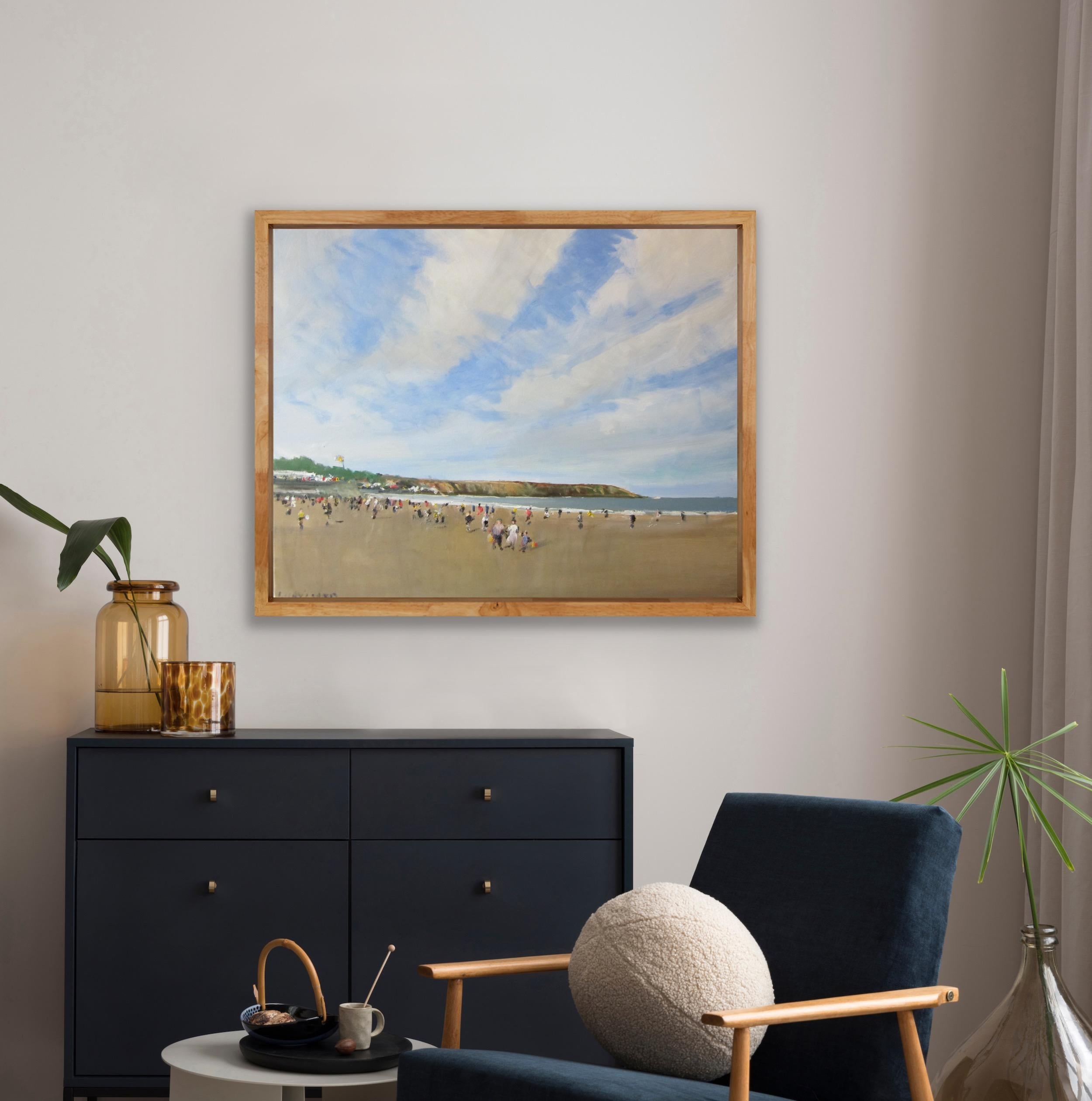 Playa de Filey, 29 de julio, Pintura original, Paisaje, Paisaje marino, Playa en venta 7