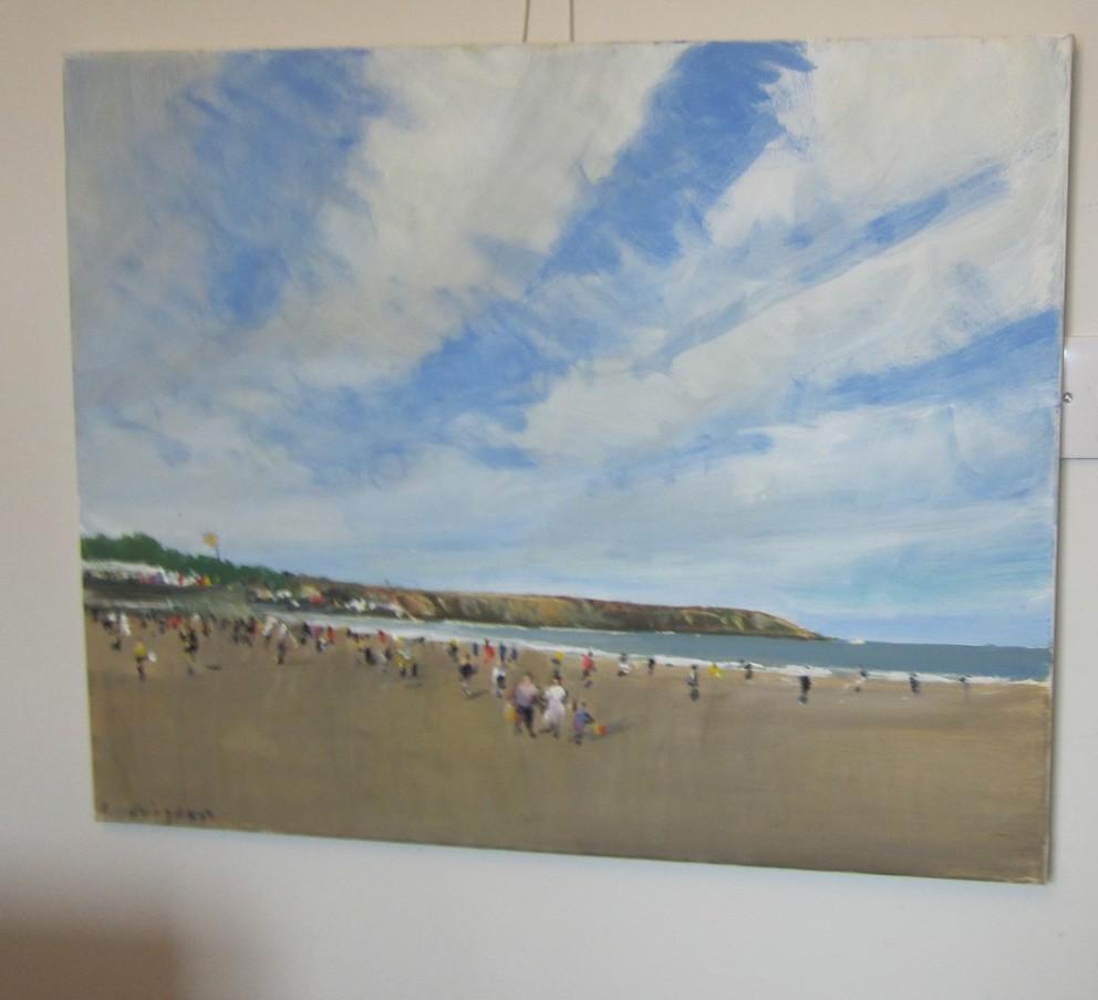 Pintado en la playa de Filey en un buen día de verano. Me atrajo el colorido dibujo que formaban todas las personas en la playa.

INFORMACIÓN ADICIONAL:

Óleo sobre lienzo
61 Al x 76 An x 2 Pr cm (24,02 x 29,92 x 0,79 pulg.)
Se vende sin