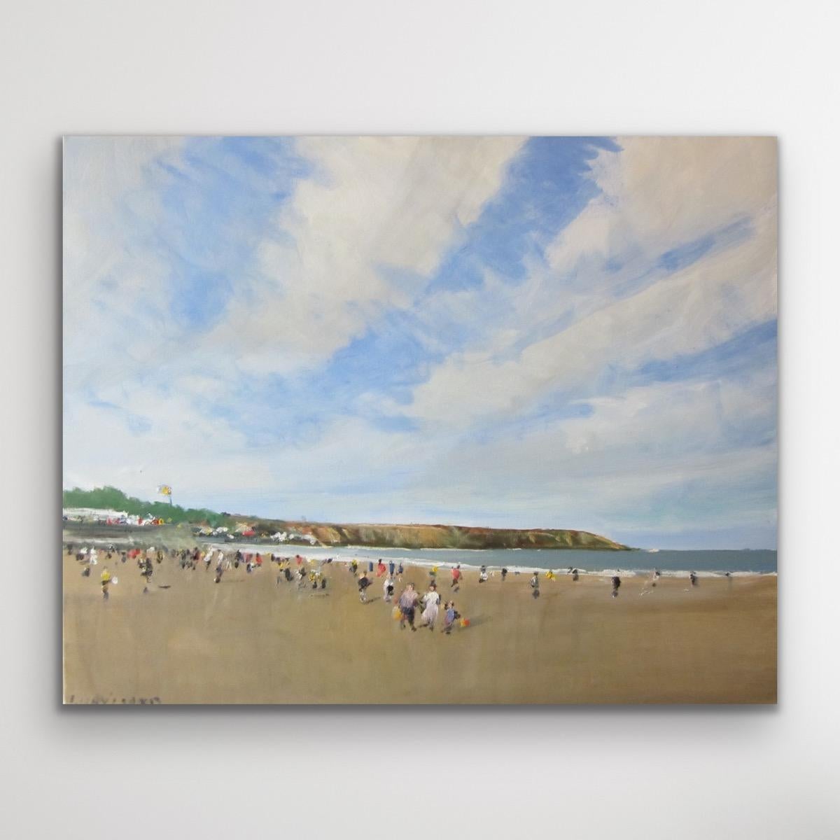 Playa de Filey, 29 de julio, Pintura original, Paisaje, Paisaje marino, Playa en venta 4