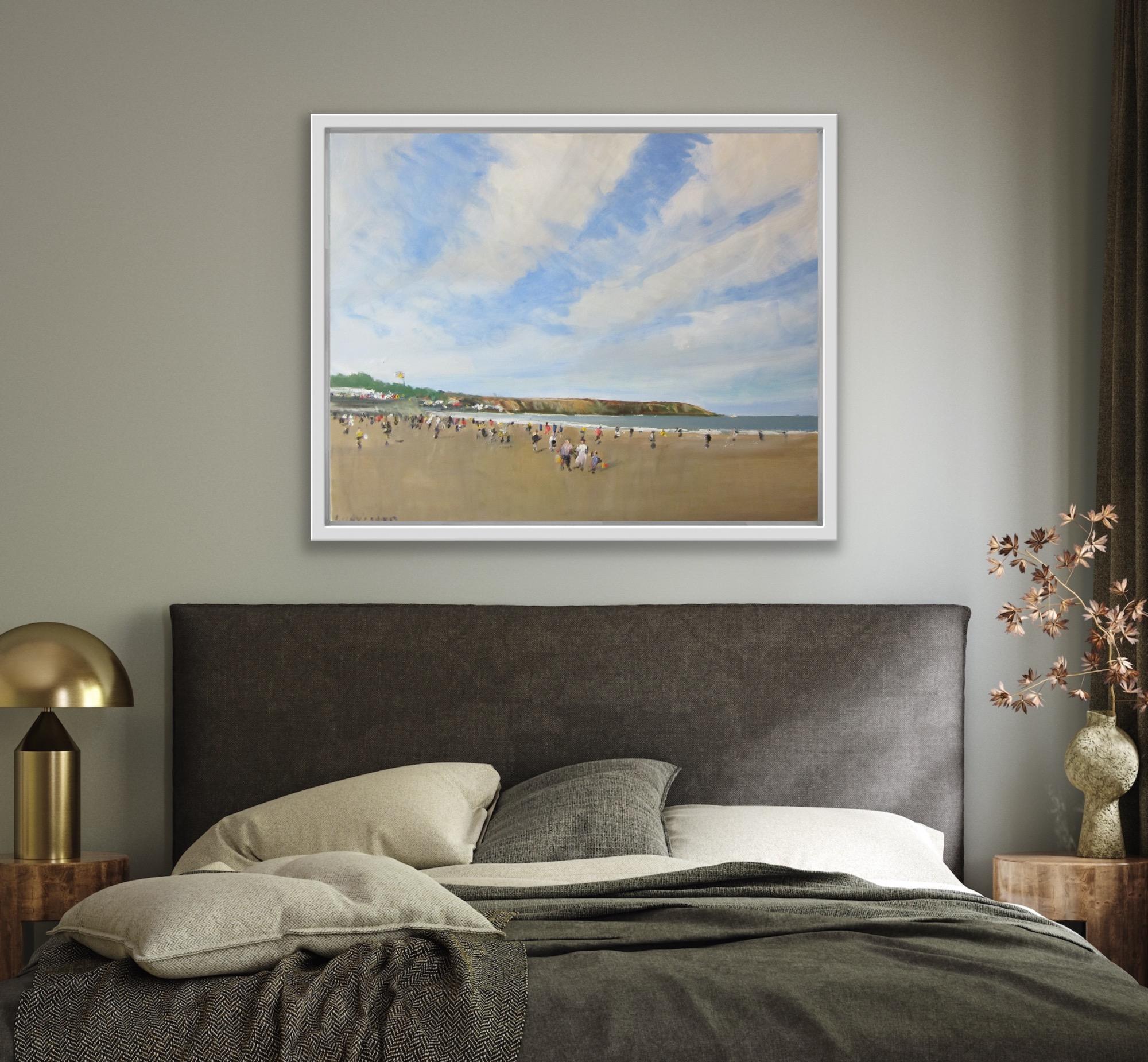 Playa de Filey, 29 de julio, Pintura original, Paisaje, Paisaje marino, Playa en venta 6