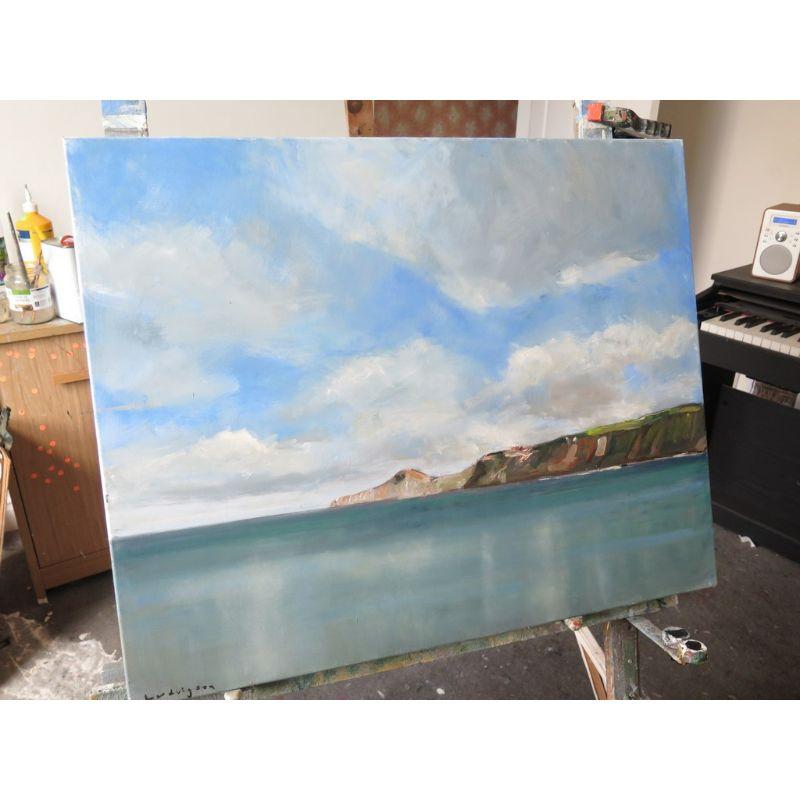 Runswick Bay, Yorkshire Seascape Painting, arte marittima in stile classico in vendita 1
