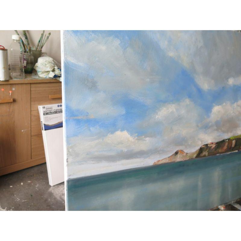 Runswick Bay, Yorkshire Seascape Painting, arte marittima in stile classico in vendita 2