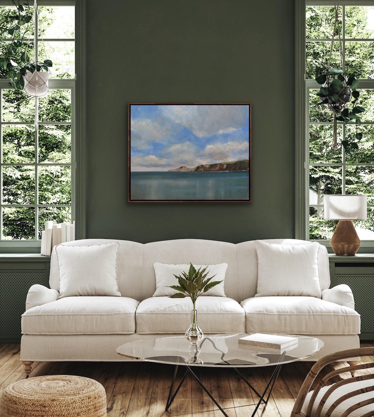 Runswick Bay, Yorkshire Seascape Painting, arte marittima in stile classico in vendita 5