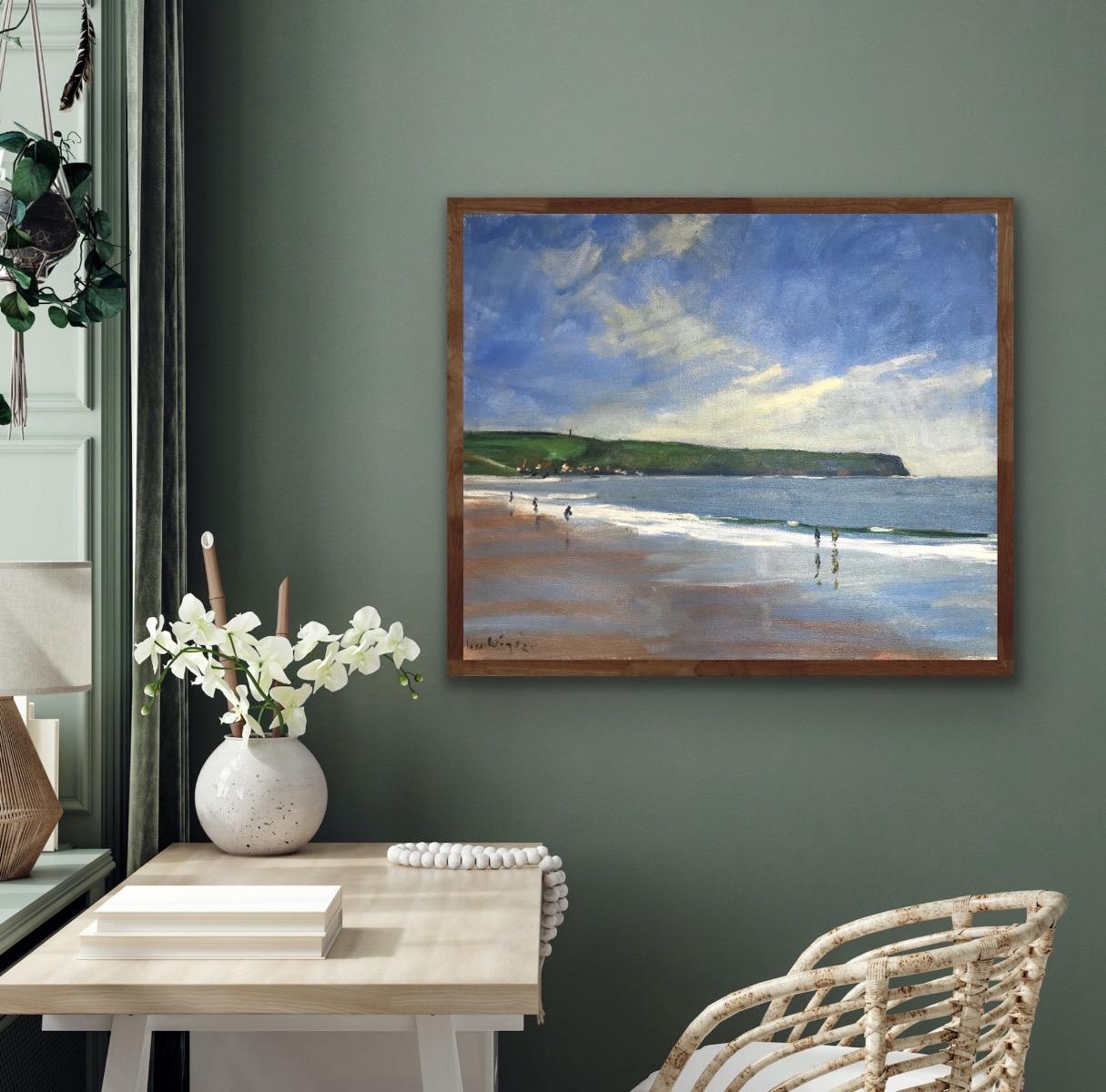 Sandsend, 13 maggio, Quadro originale, Paesaggio, Paesaggio marino, Spiaggia in vendita 6