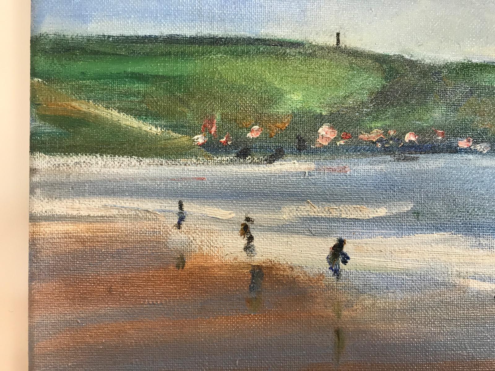 Sandsend, 13 maggio, Quadro originale, Paesaggio, Paesaggio marino, Spiaggia - Painting Contemporaneo di Malcom Ludvigsen