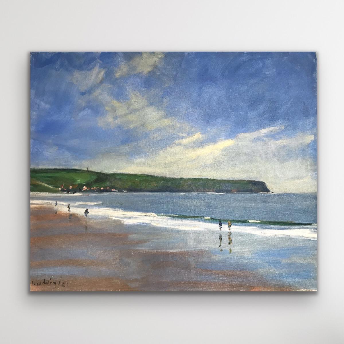 Sandsend, 13 maggio, Quadro originale, Paesaggio, Paesaggio marino, Spiaggia in vendita 2