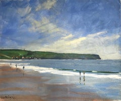 Sandsend, 13 maggio, Quadro originale, Paesaggio, Paesaggio marino, Spiaggia