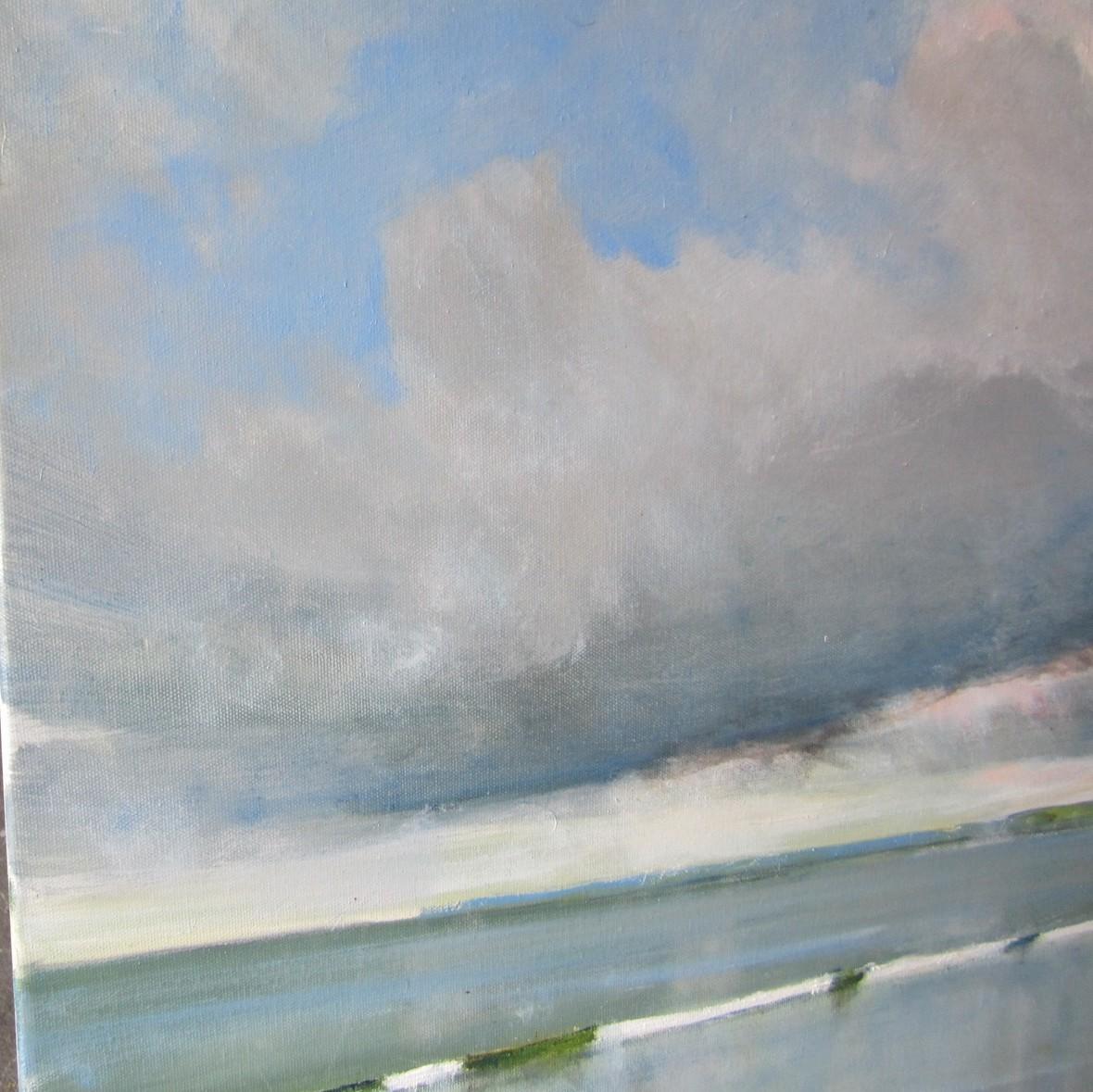 Scarborough, 22 de julio, Pintura original, Paisaje, Paisaje marino, Playa - Painting Contemporáneo de Malcom Ludvigsen