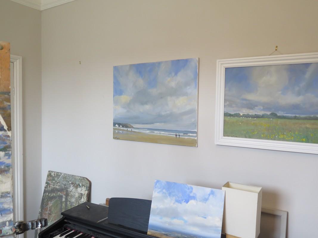 Scarborough, North Beach, Öl auf Leinwand, Gemälde von Malcom Ludvigsen im Angebot 8