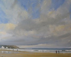 Peinture à l'huile sur toile de Scarborough, North Beach, par Malcom Ludvigsen