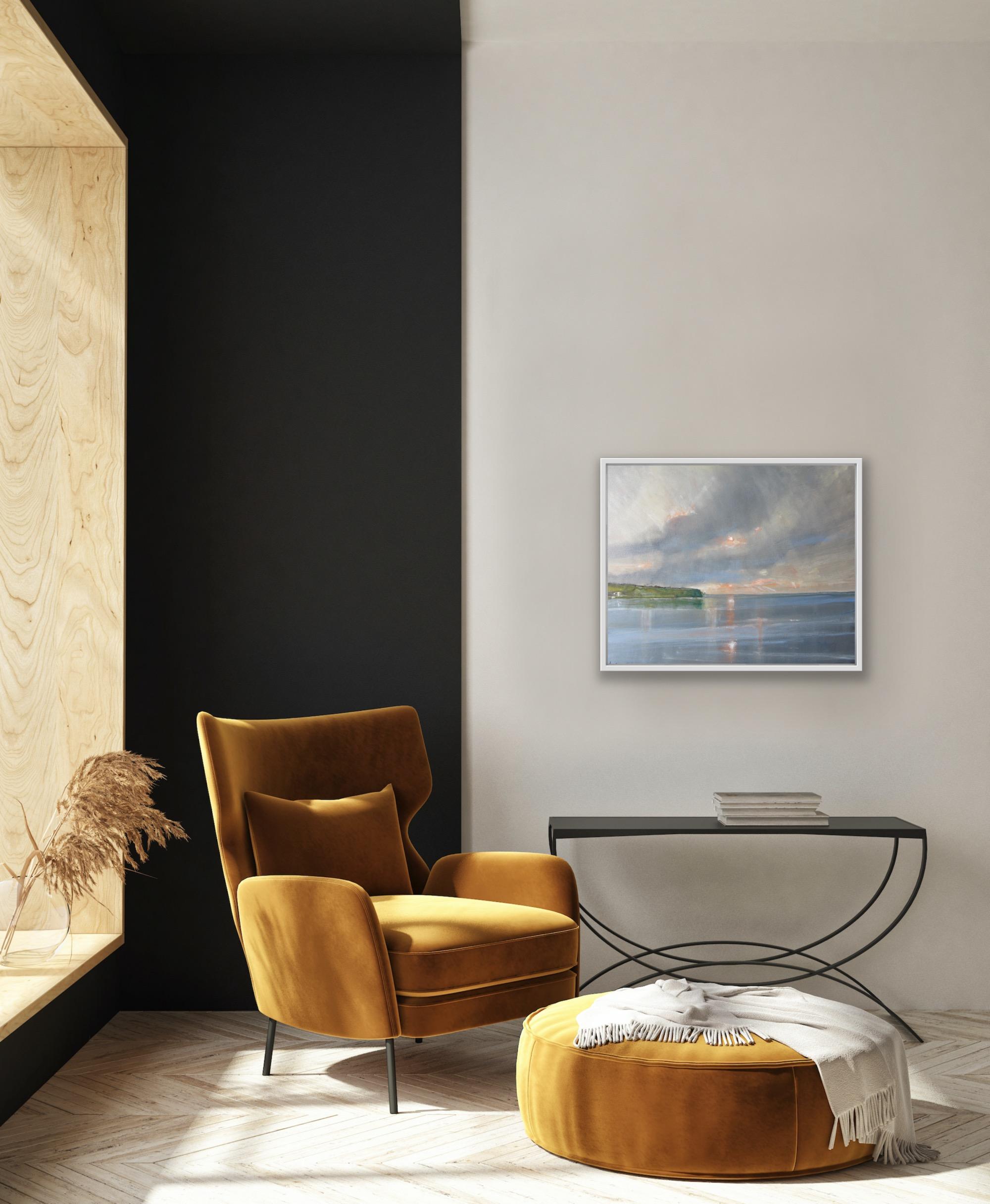 Nuvole di Whitby, Quadro originale, Paesaggio, Paesaggio marino, Spiaggia in vendita 1