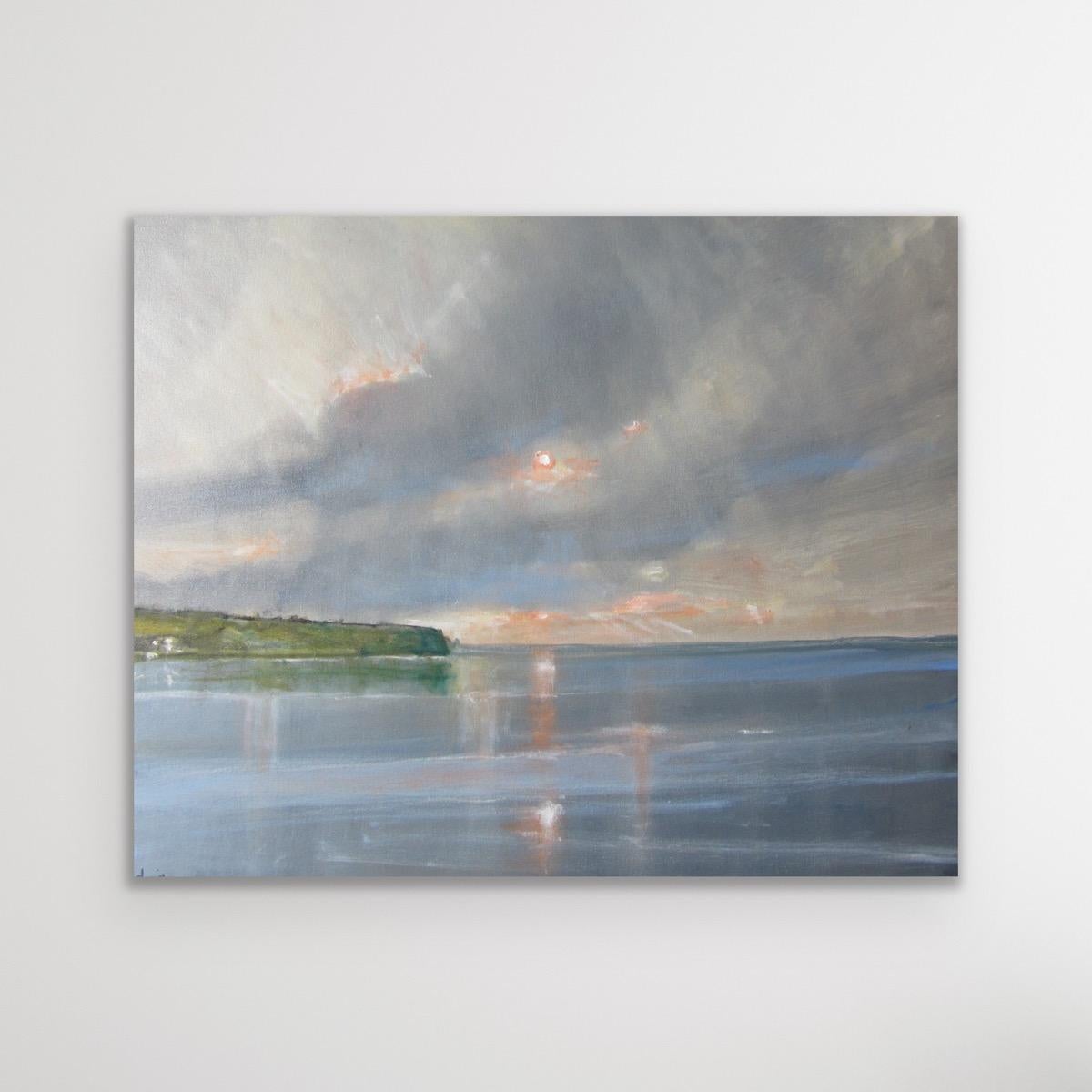 Nuvole di Whitby, Quadro originale, Paesaggio, Paesaggio marino, Spiaggia in vendita 4