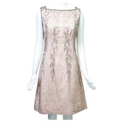 Vintage Malcom Starr 1960s Pink Beaded Dress