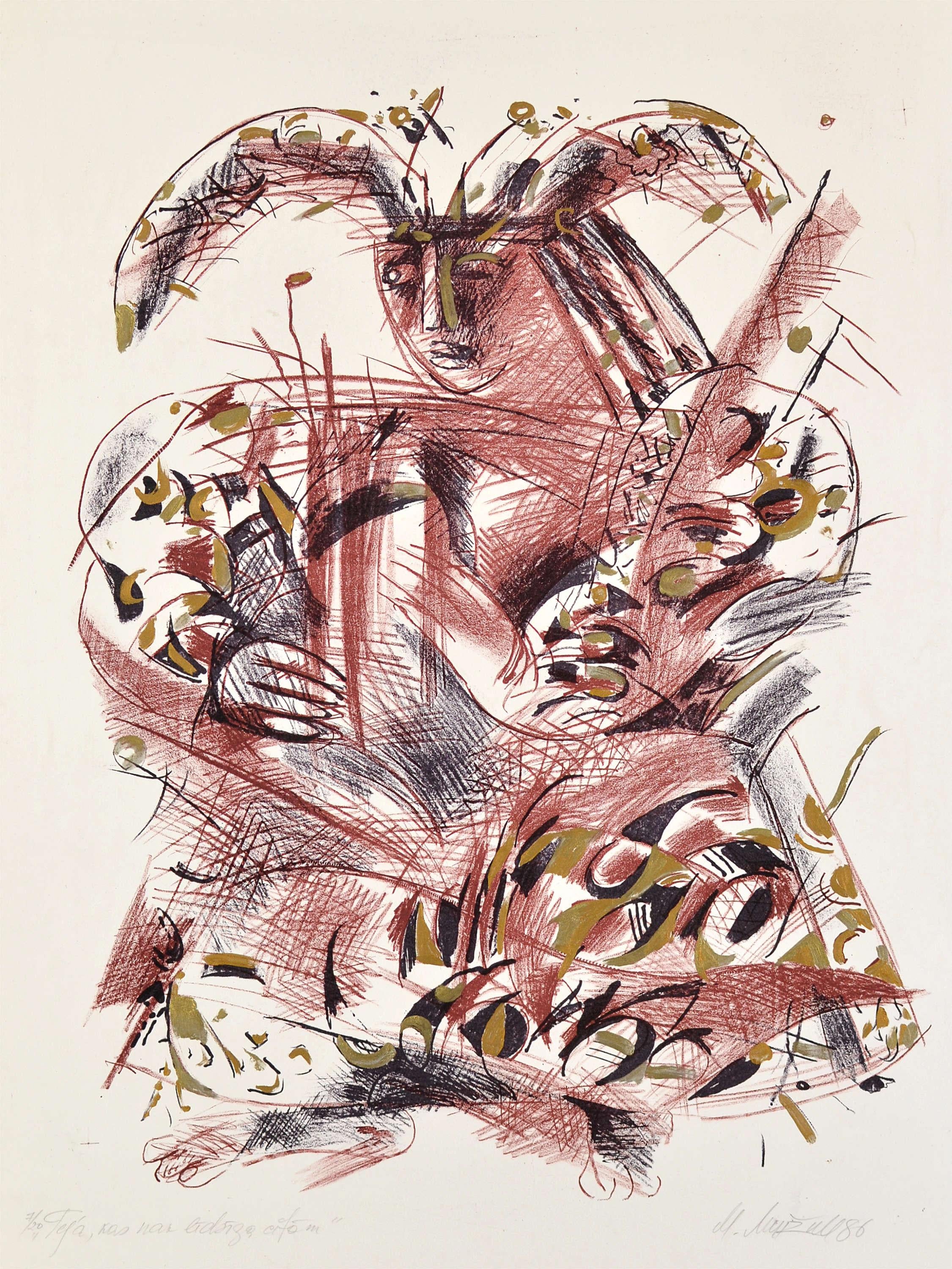 Malda Muizule Figurative Print - Fairie Like no Other. 1986. Paper, lithograph, 69x51 cm