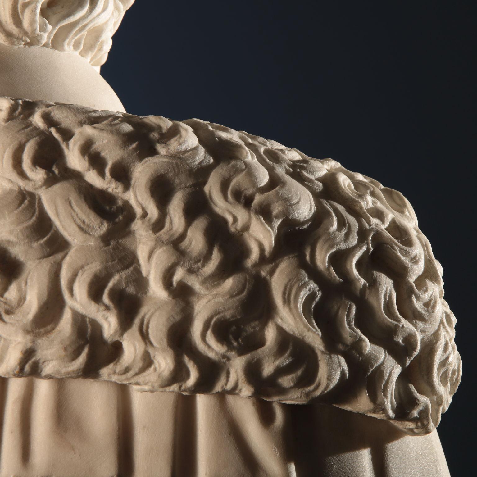 XIXe siècle Le buste masculin en marbre Italie 1838 en vente