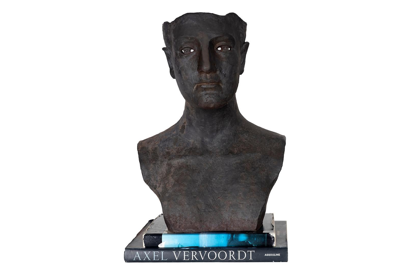 Calco Scultura di busto maschile in ghisa in vendita