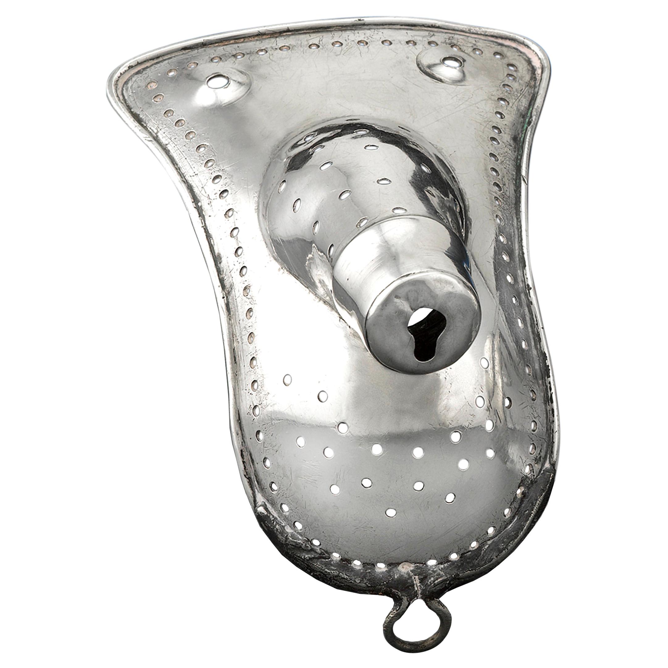 Male Continental Silver Chastity Device