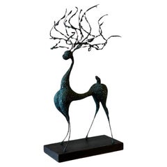 Scultura di cervo maschio di Laster