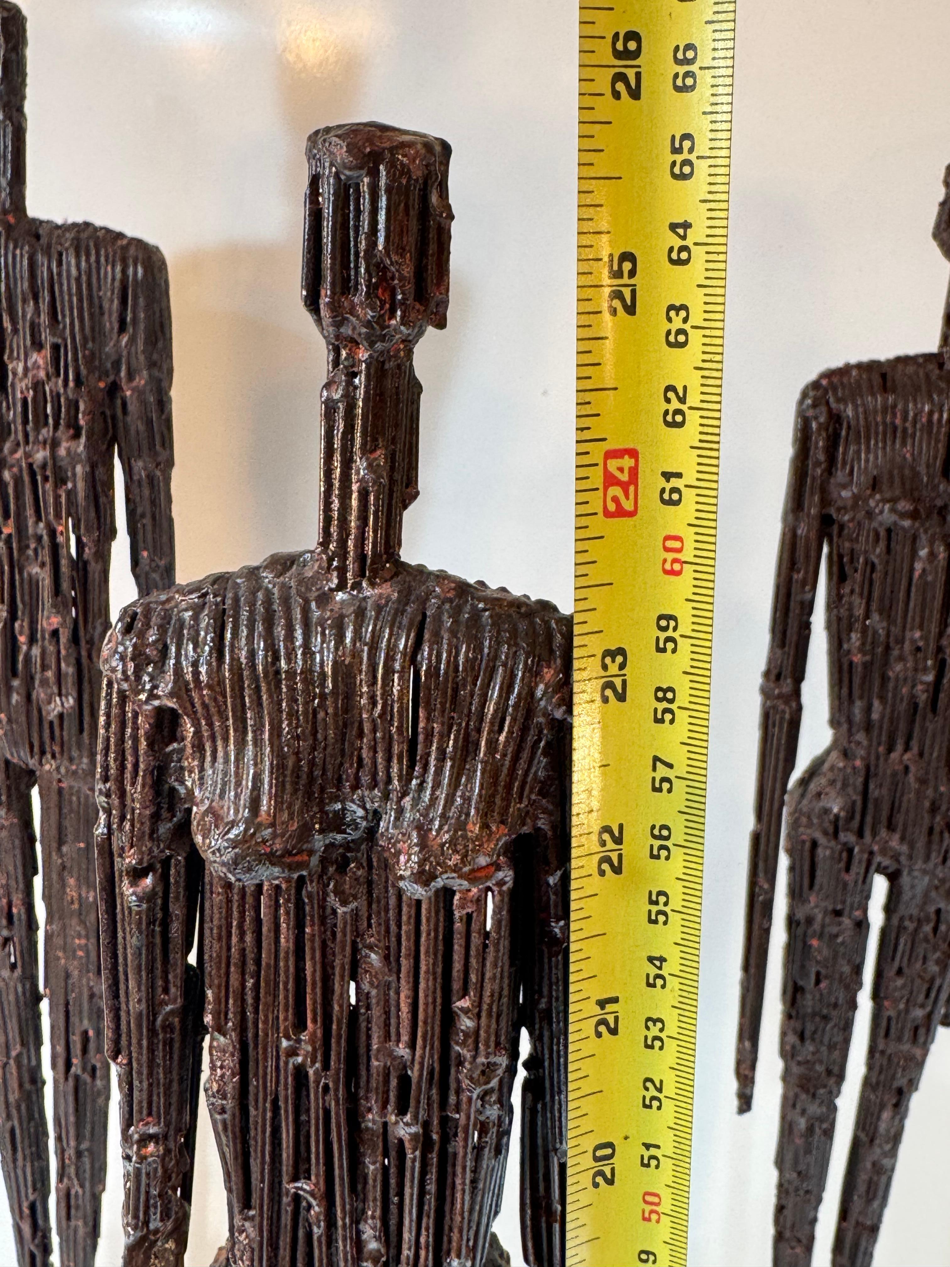 Americano Scultura metallica brutalista maschile e femminile: lotto di 5 pezzi in vendita