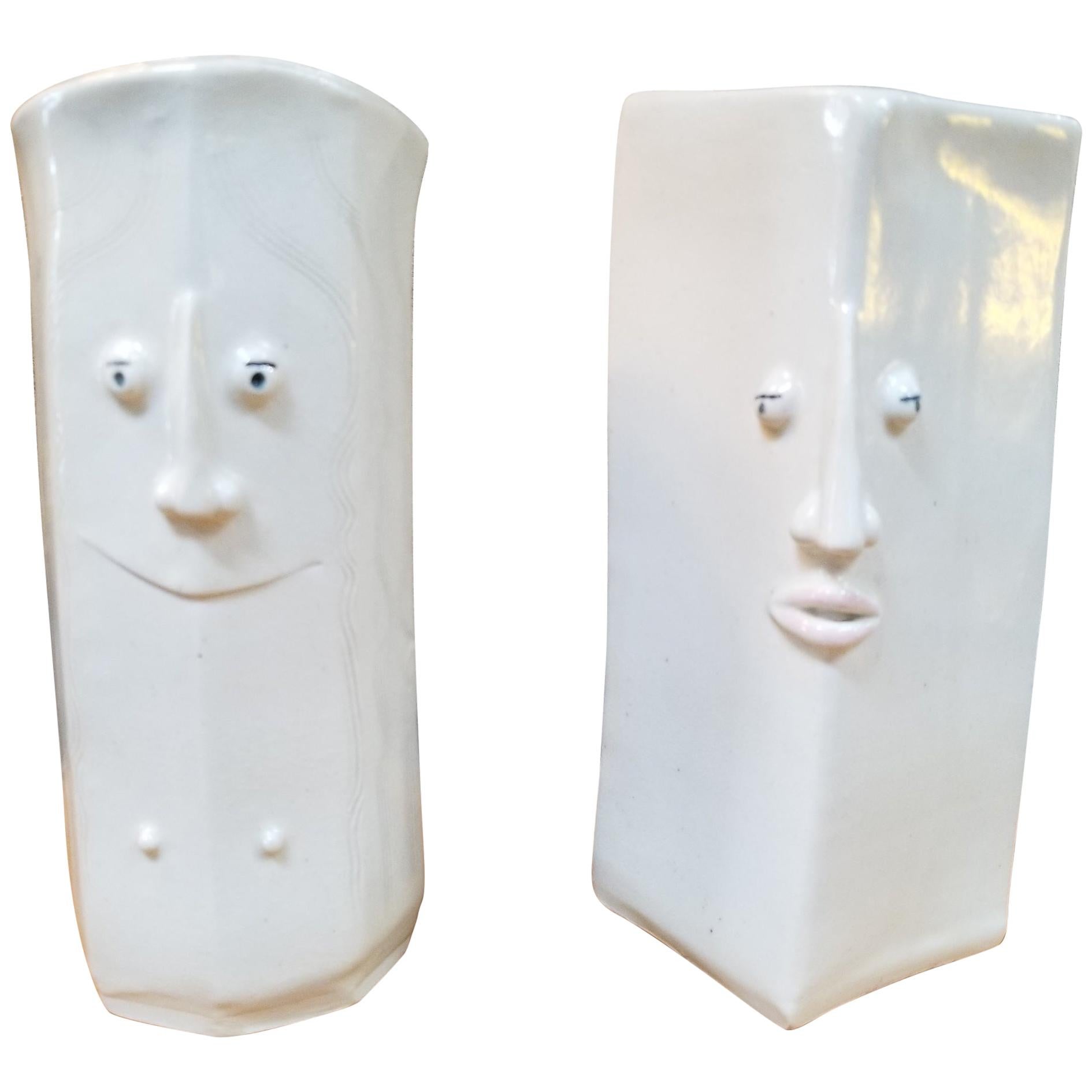 Male & Female Face Vases