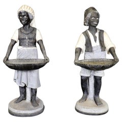 Set di figure maschili e femminili in marmo continentale