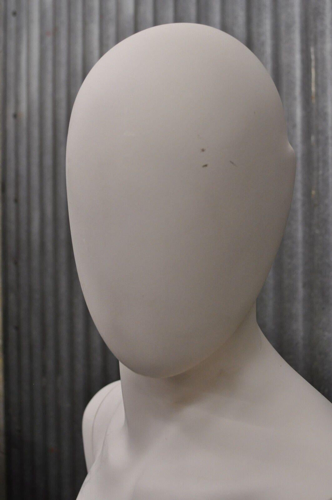 Male Fiberglass White Matte Finish Full Body Display Mannequin by Almax (A) For Sale 6