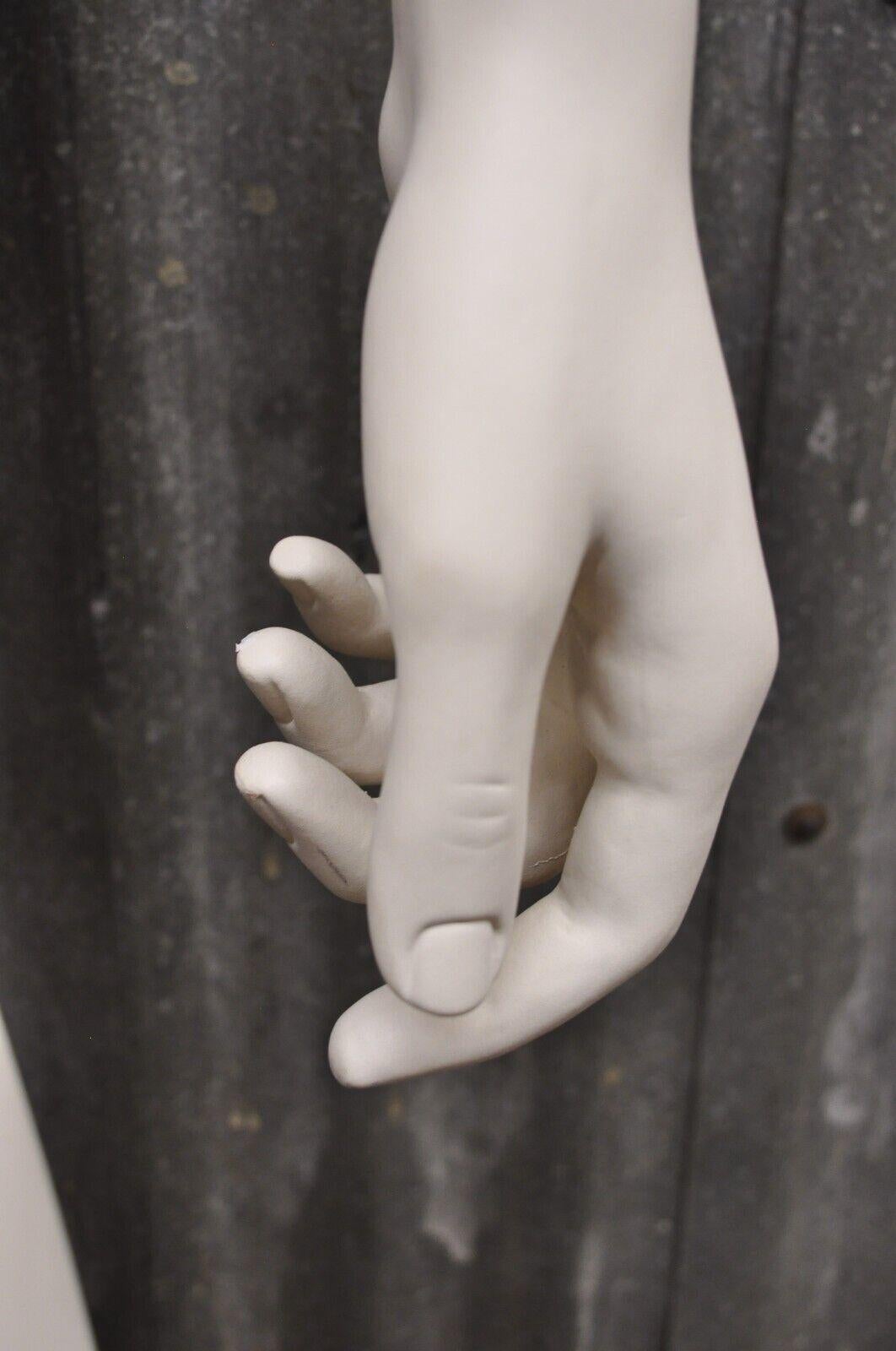 Male Fiberglass White Matte Finish Full Body Display Mannequin by Almax 'a' 4