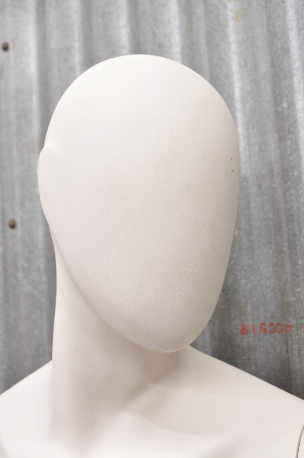Modern Male Fiberglass White Matte Finish Full Body Display Mannequin by Almax (A) For Sale