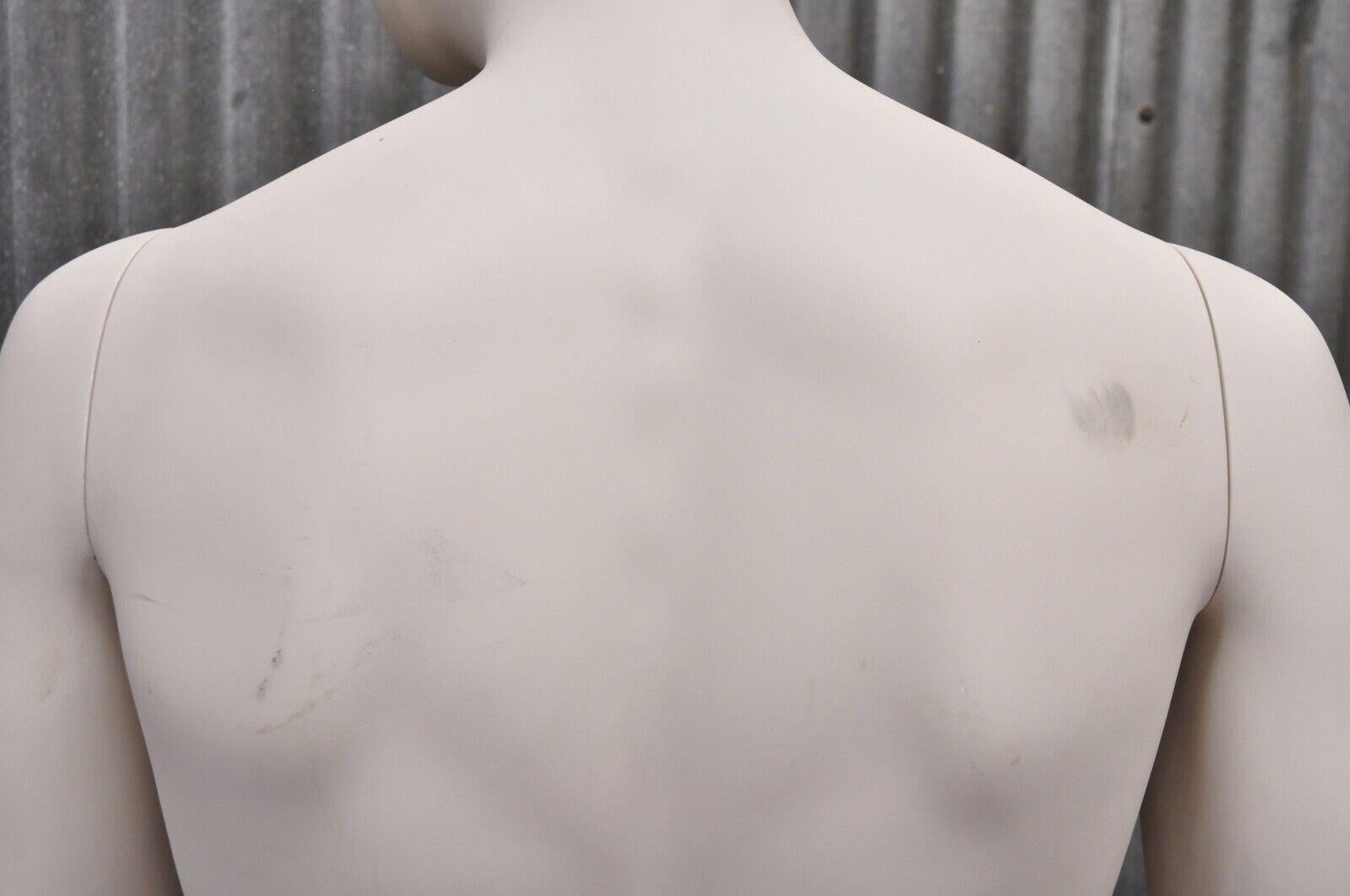Male Fiberglass White Matte Finish Full Body Display Mannequin by Almax 'a' 1