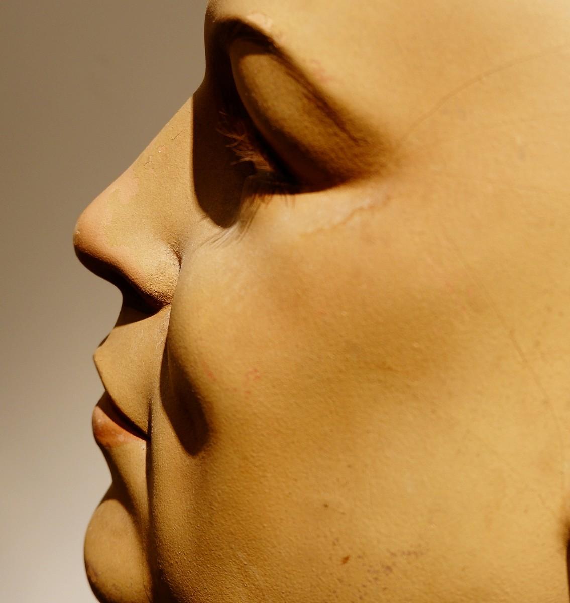 Late 20th Century Male Mannequin Head for Millinery or Store Display For Sale