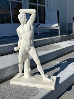 A Roman Classical Nude Male Marble Sculpture