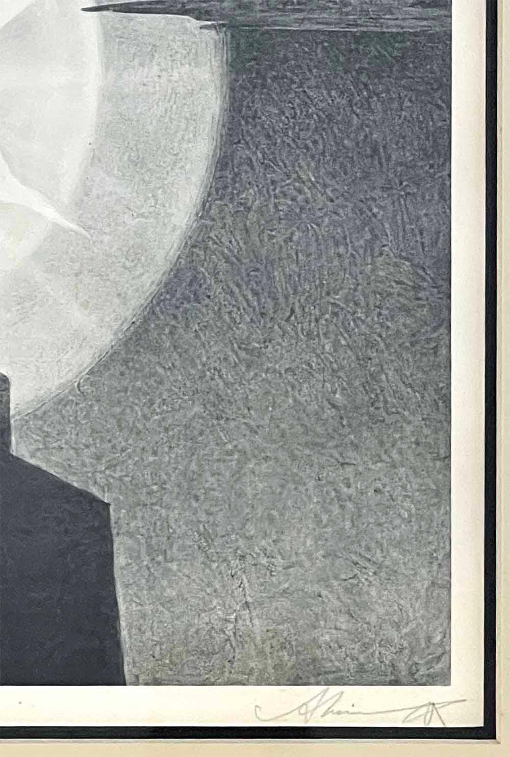 „Male Nude and Skyscraper“, seltener, signierter surrealistischer Art-Déco-Druck von Avinoff (amerikanisch) im Angebot