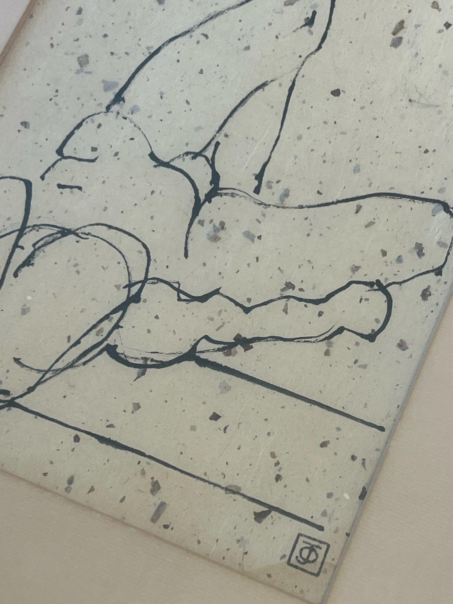 Mid-Century Modern Male Nude by Jean Olds For Sale
