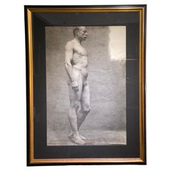Male Nude Charcoal by Sigismund de Ivanowski American