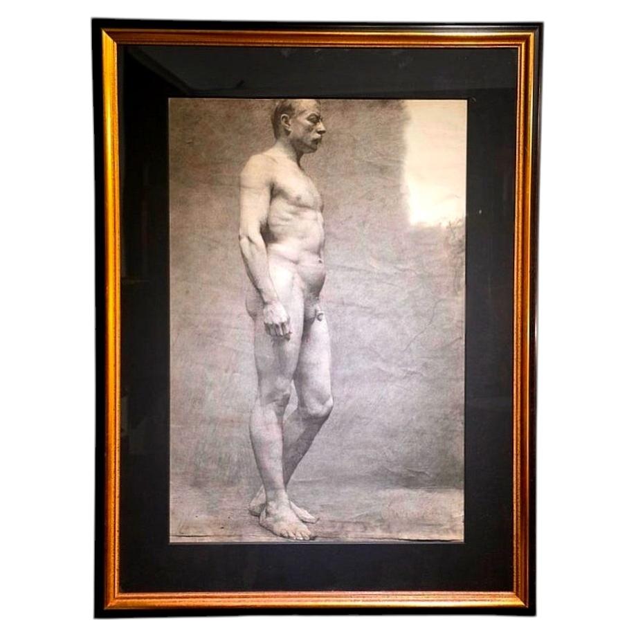 Male Nude Charcoal by Sigismund de Ivanowski American