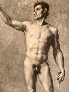 Male Nude Charcoal Sketch