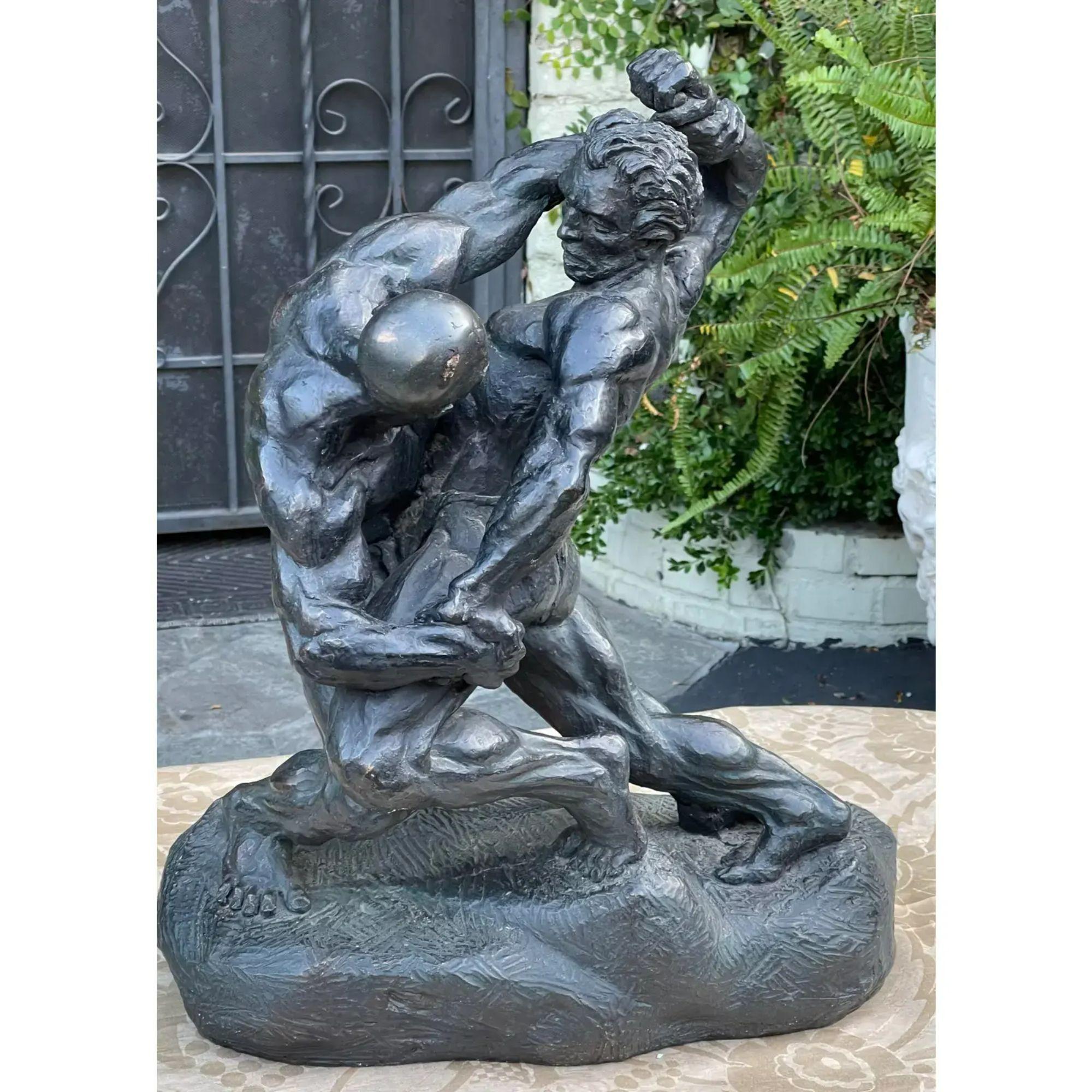 Male Nude Composition Sculpture of Wrestlers, 1990s 1