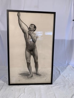 Male Nude Drawing by Hermanus Schellenberg, 1923