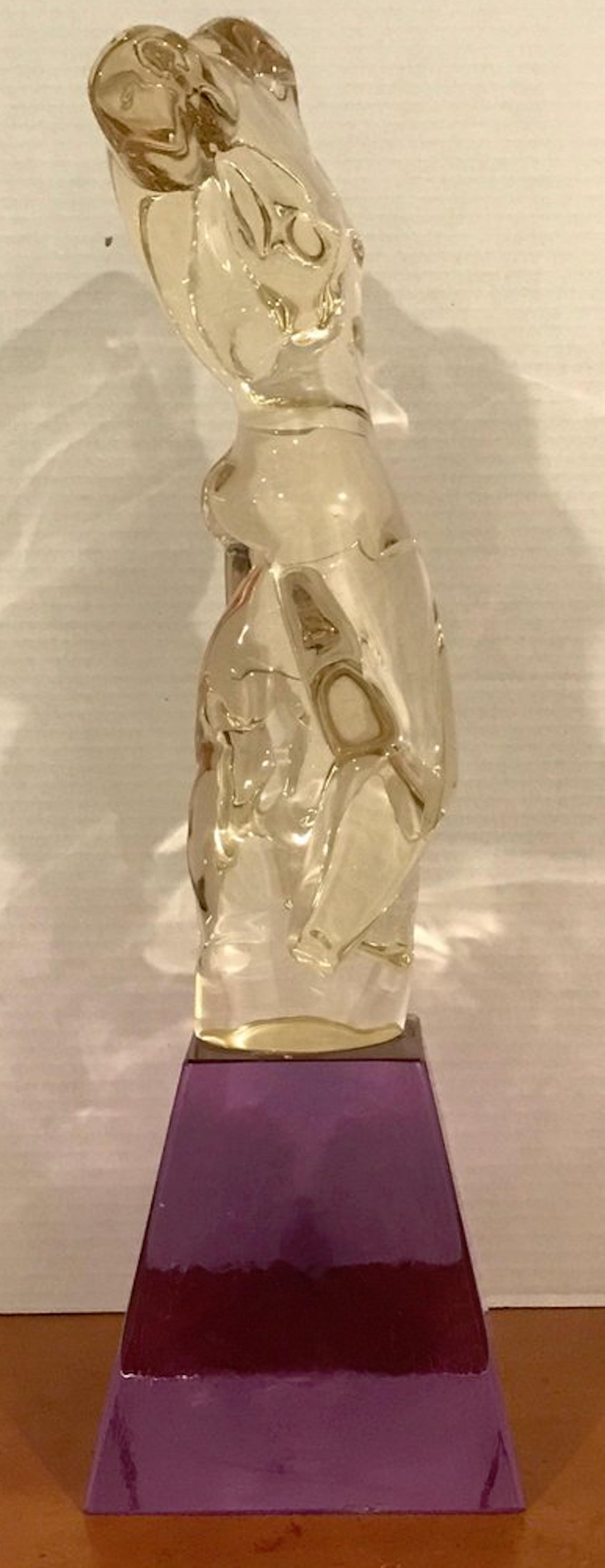 Male Nude Murano Glass Sculpture by Pino Signoretto For Sale 4