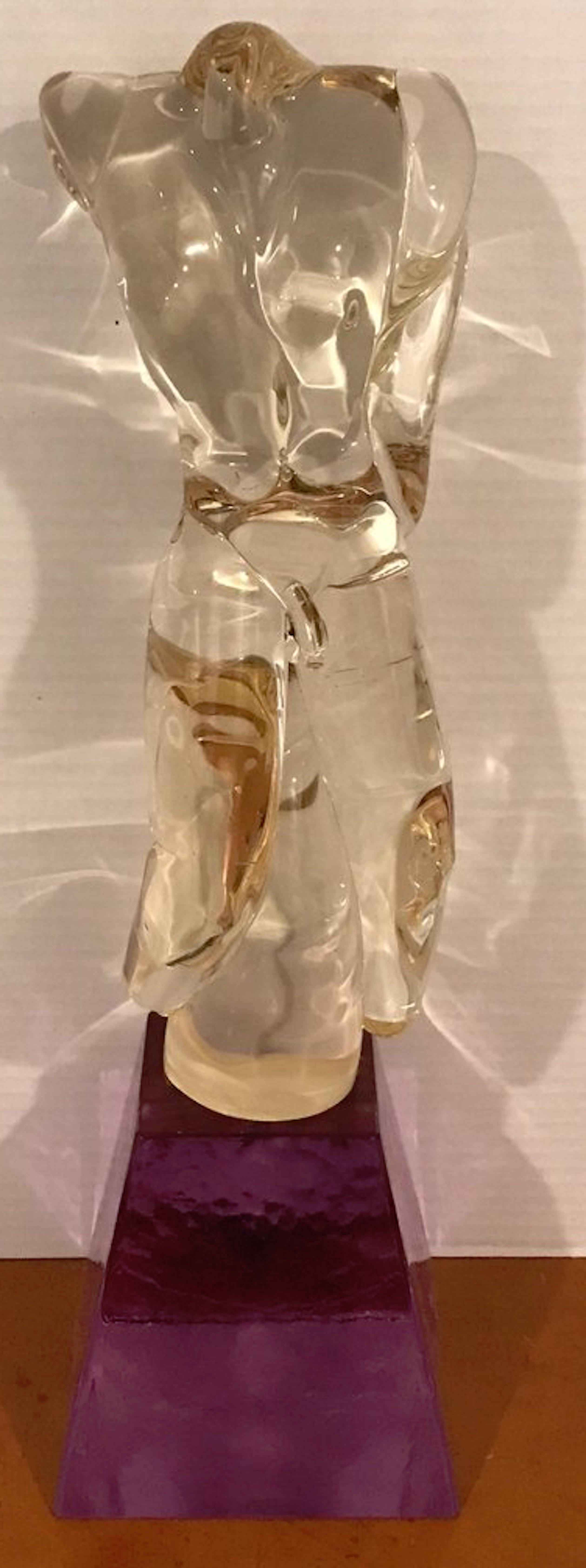 Male Nude Murano Glass Sculpture by Pino Signoretto For Sale 7
