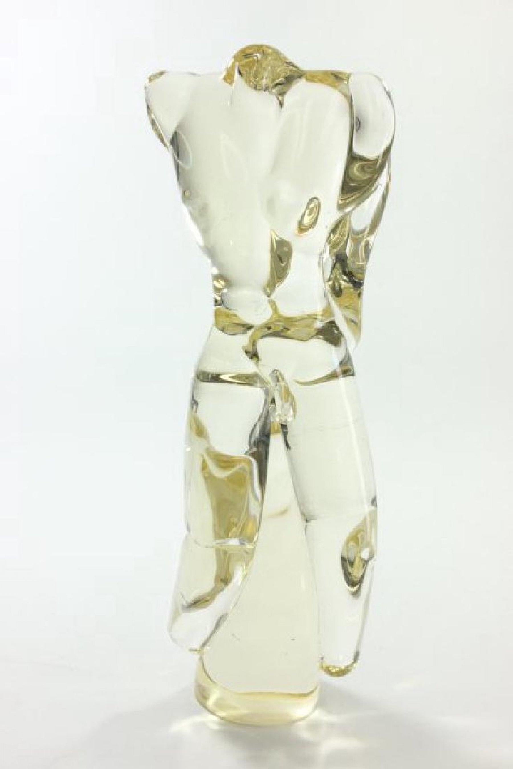 Male Nude Murano Glass Sculpture by Pino Signoretto For Sale 12