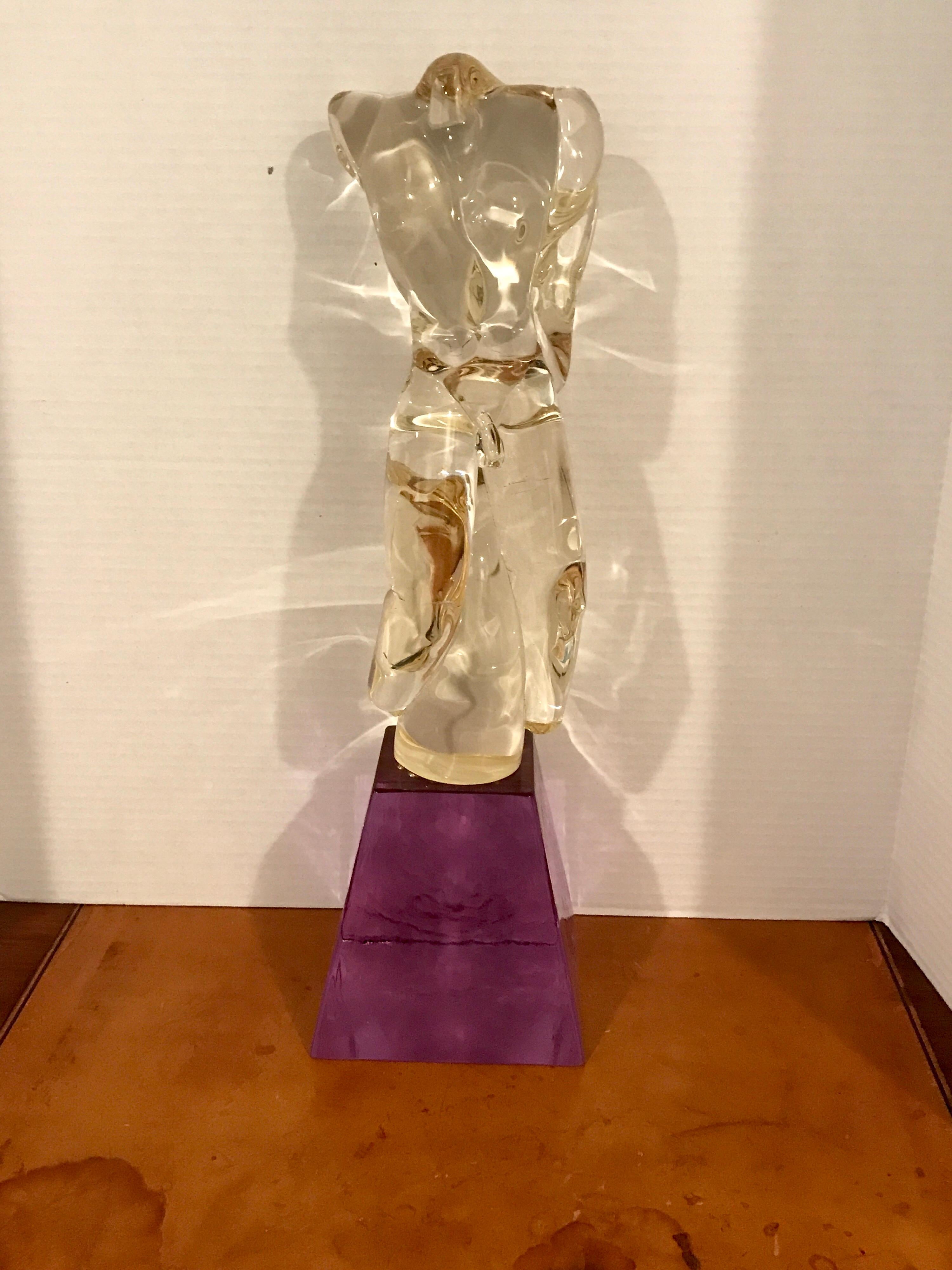 Male Nude Murano Glass Sculpture by Pino Signoretto In Good Condition For Sale In Atlanta, GA