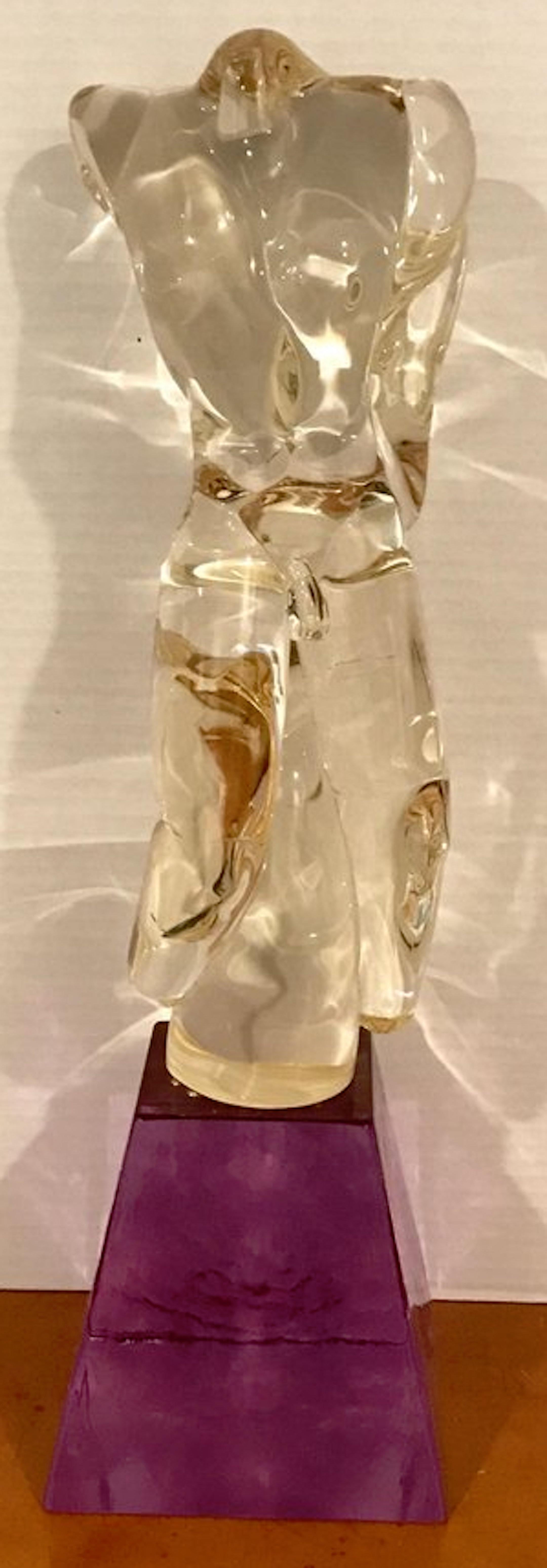 Male Nude Murano Glass Sculpture by Pino Signoretto For Sale 1
