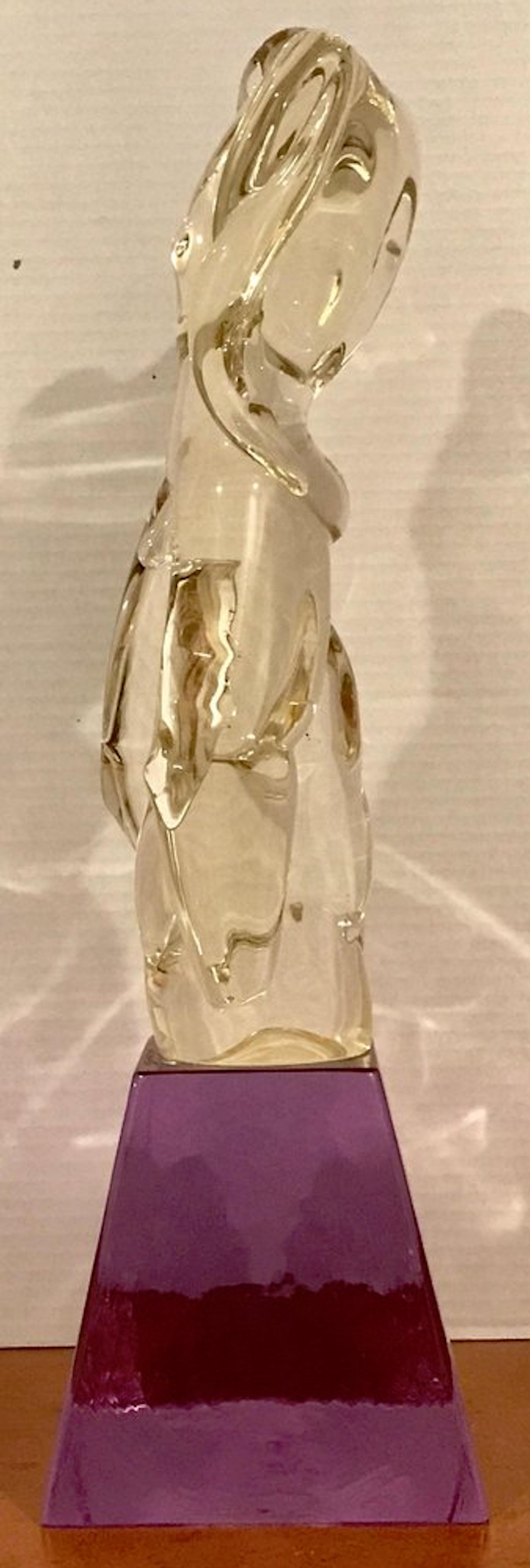 Male Nude Murano Glass Sculpture by Pino Signoretto For Sale 2