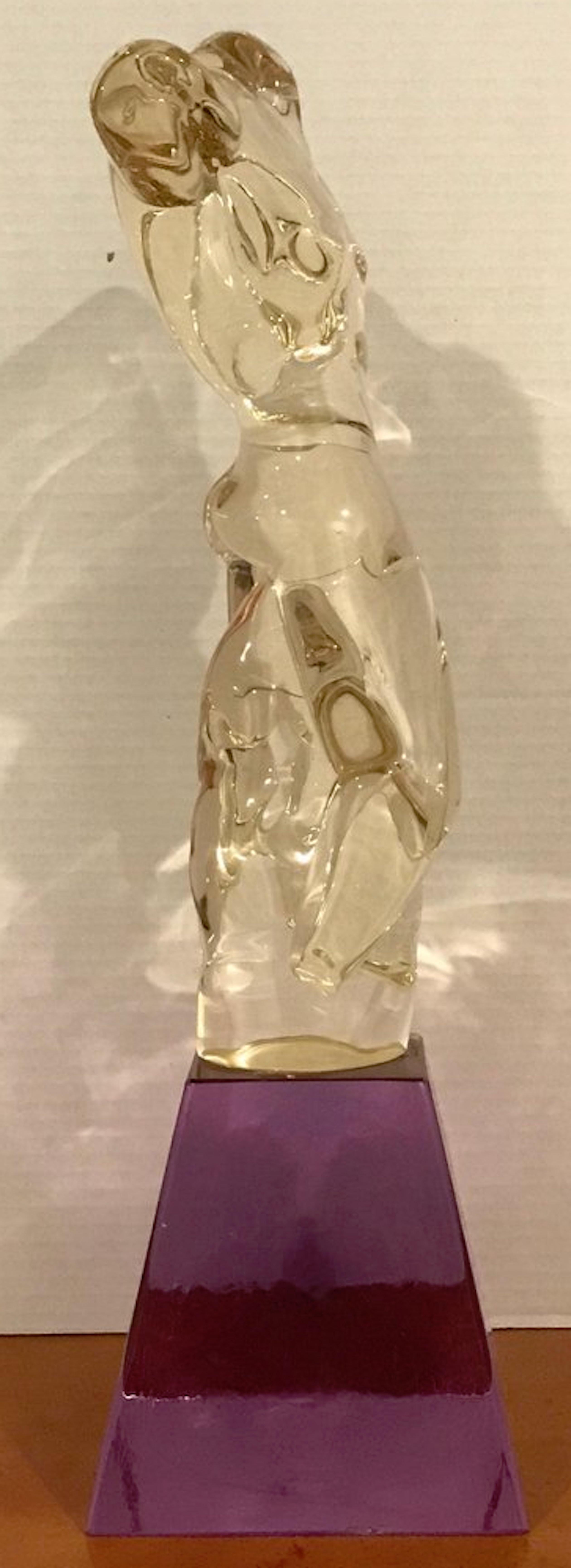 Male Nude Murano Glass Sculpture by Pino Signoretto For Sale 3