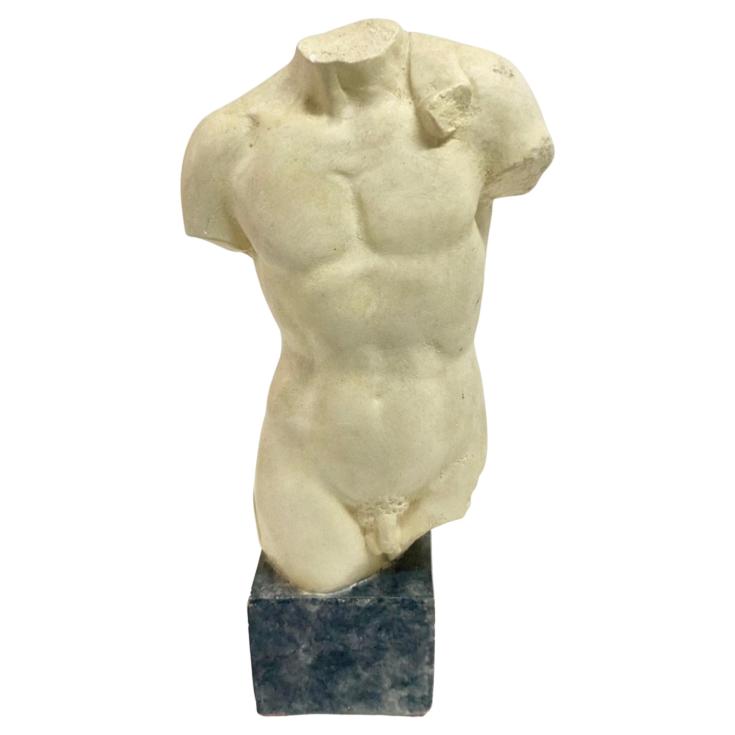 Sculpture en plâtre de nu masculin